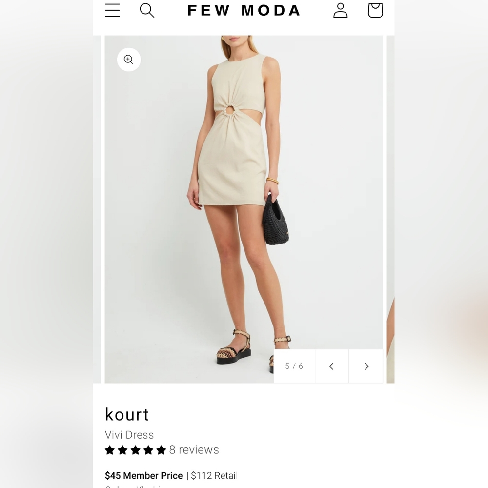 Kourt vivi dress in khaki
